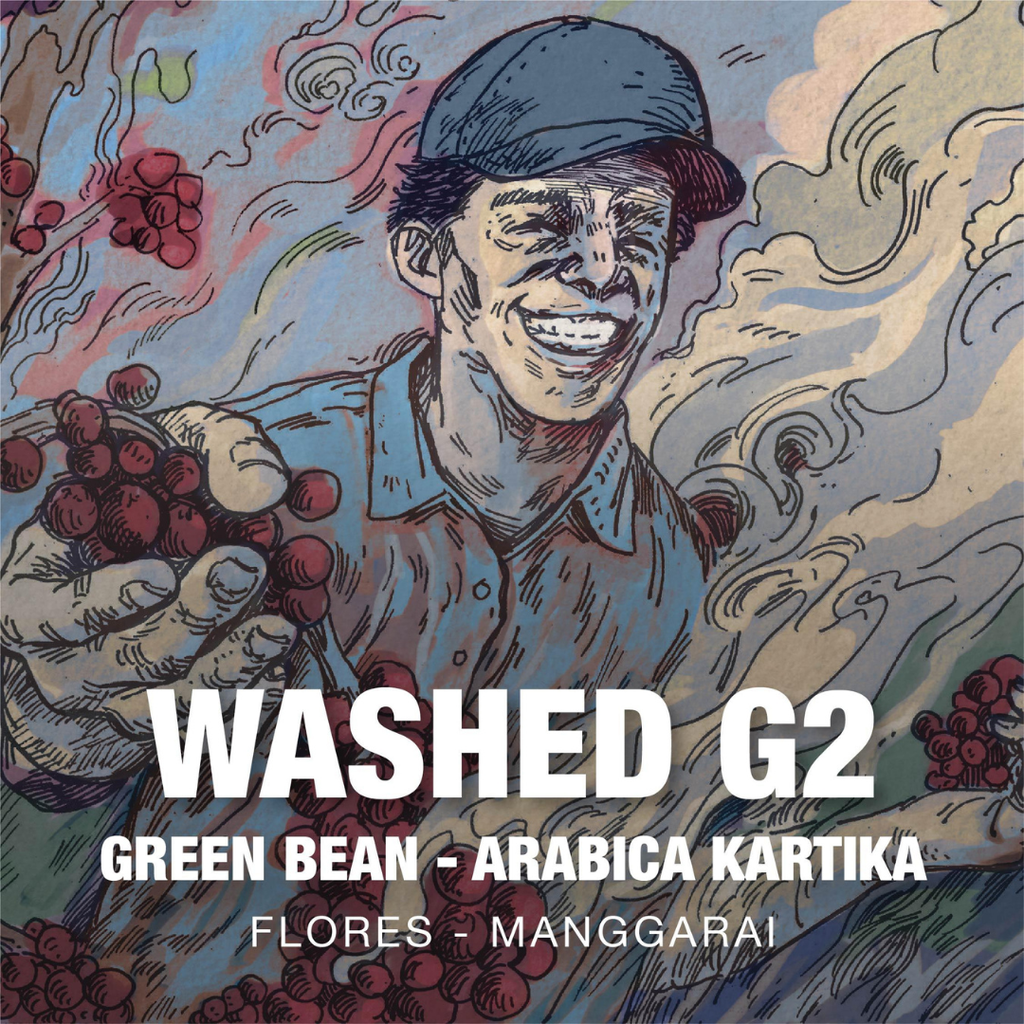Green Bean Arabica Washed Grade 2 Flores Manggarai  - 1kg
