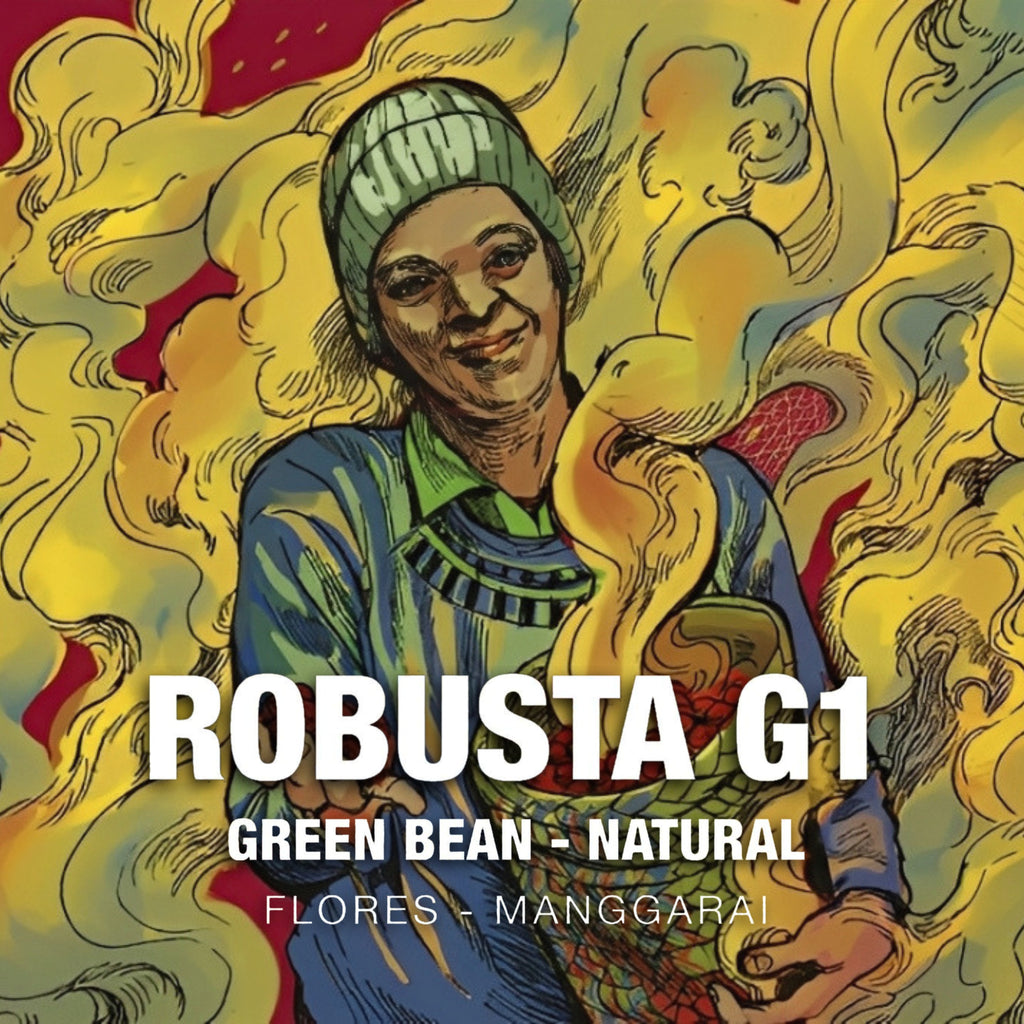 Green Bean Robusta Natural Grade 1 Flores Manggarai  - 1kg