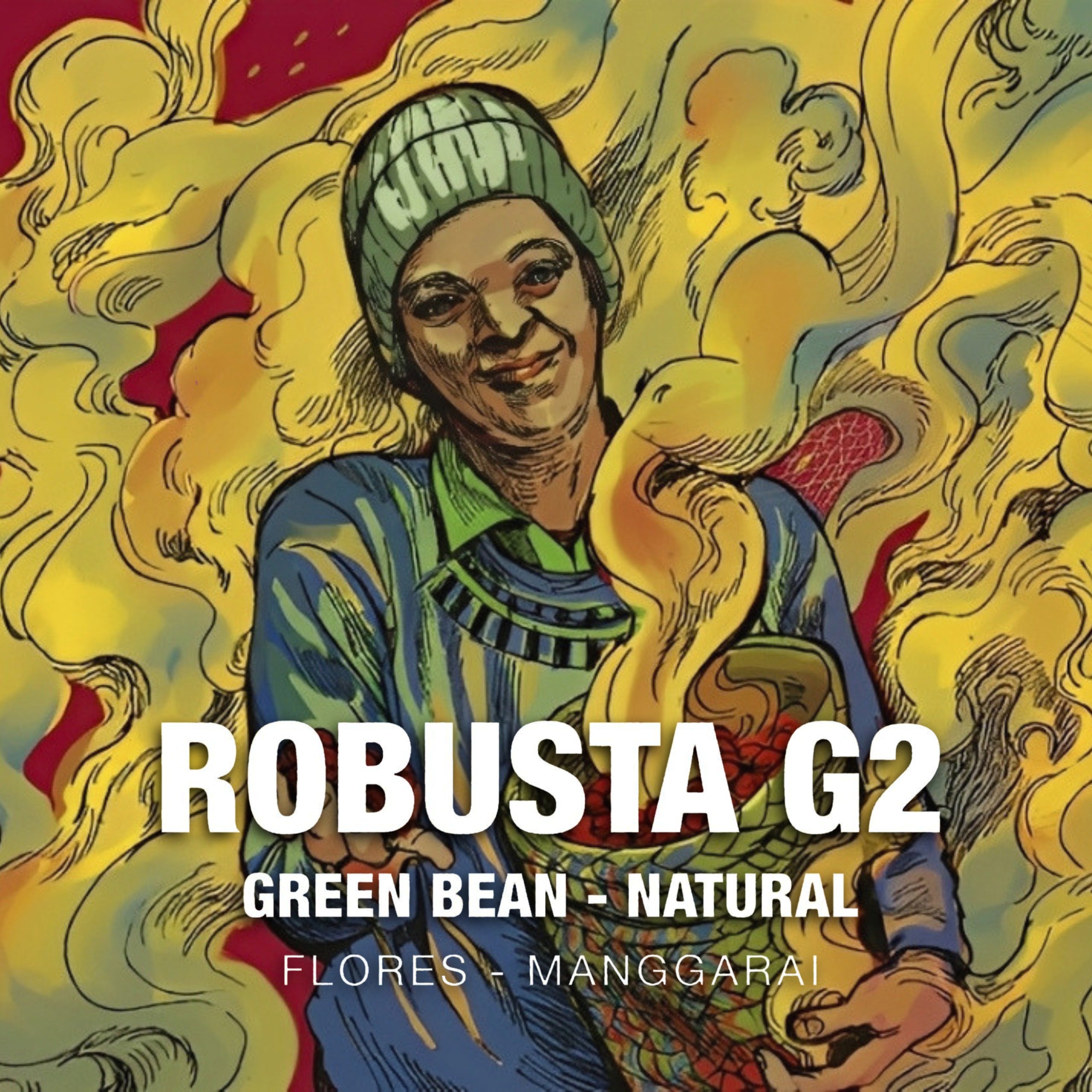 Green Bean Robusta Natural Grade 2 Flores Manggarai - 1kg